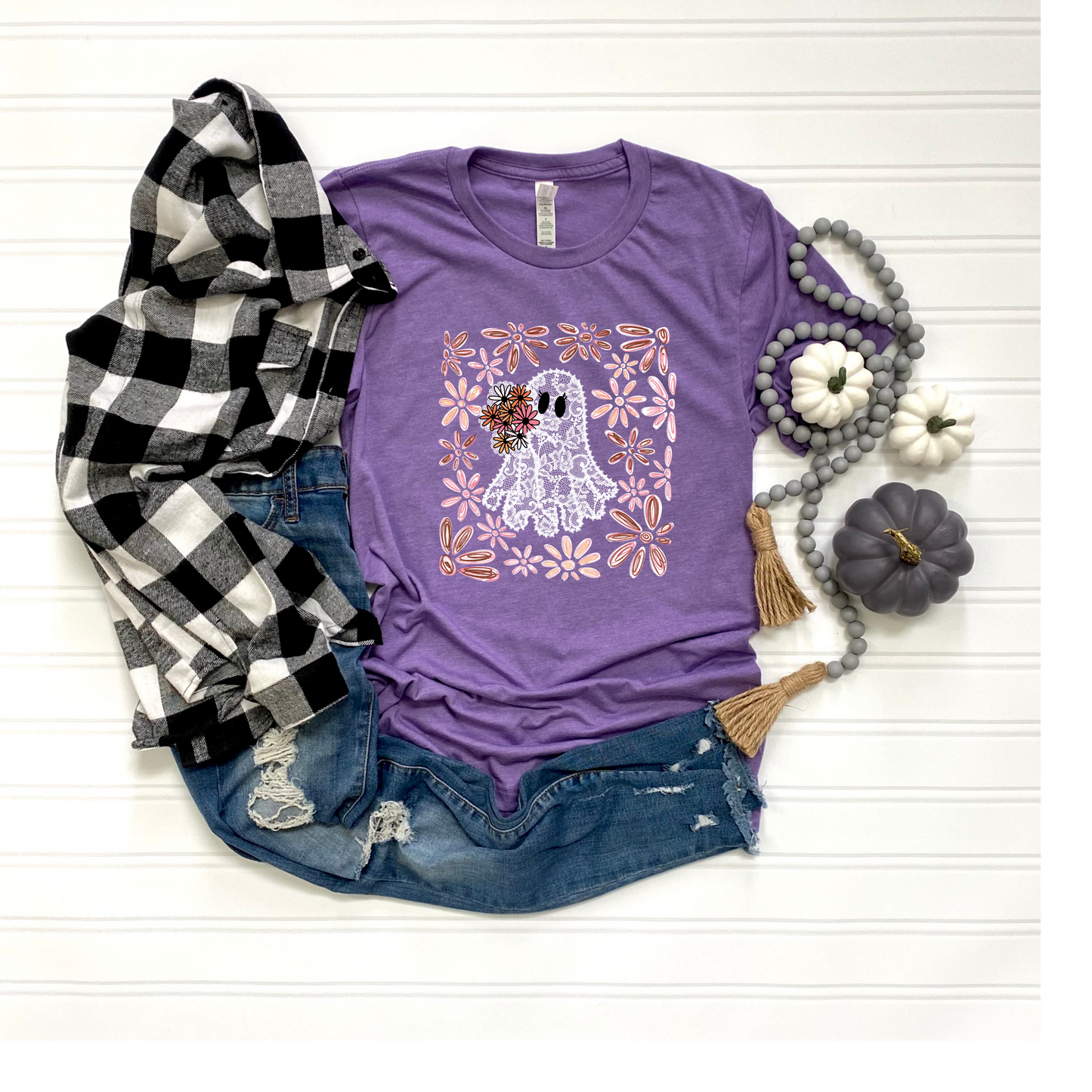 Floral Lace Ghost T-Shirt