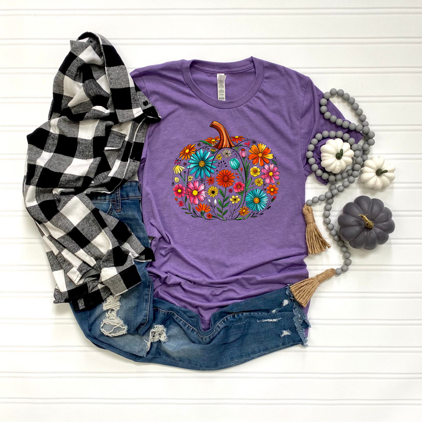 Floral Pumpkin T-Shirt