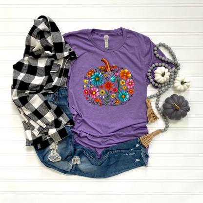 Floral Pumpkin T-Shirt