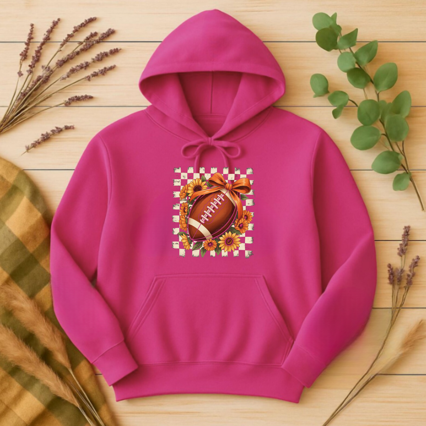 Floral Fall Football Hoodie