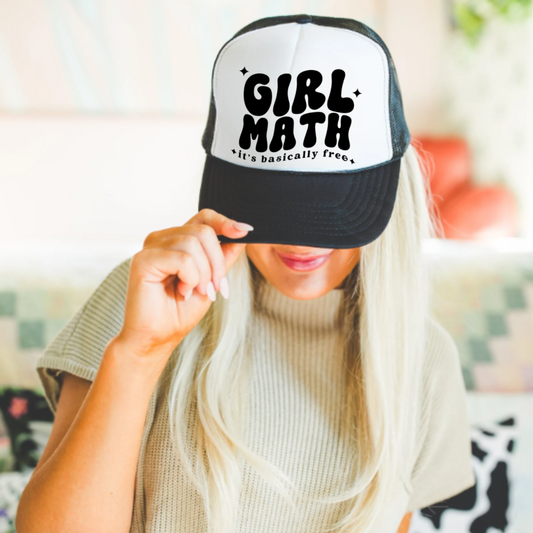 Trucker Cap Girl Math so its basically free