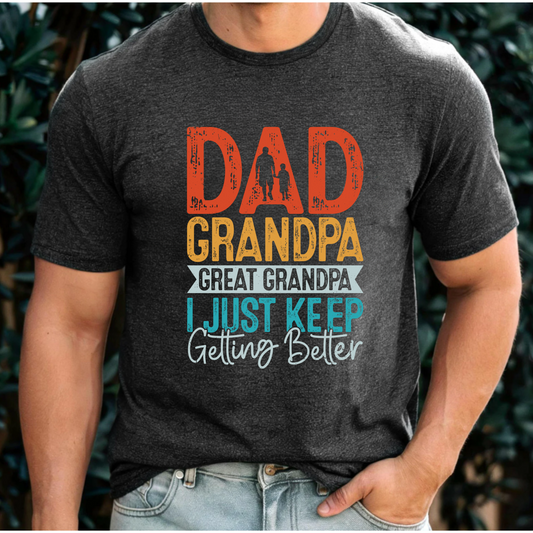 Funny Grandpa T-Shirt, Gift for Dad, Family Reunion, Father's Day Tee, Men’s Casual Shirt, Great Grandpa Gift