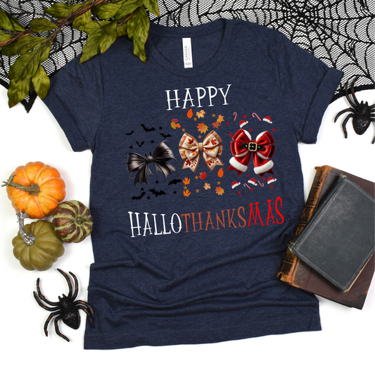 T-Shirt Happy Hallothanksmas Design