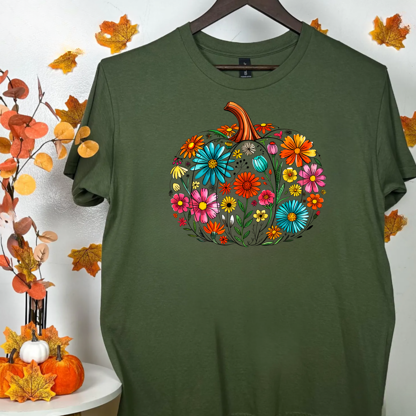 Floral Pumpkin T-Shirt