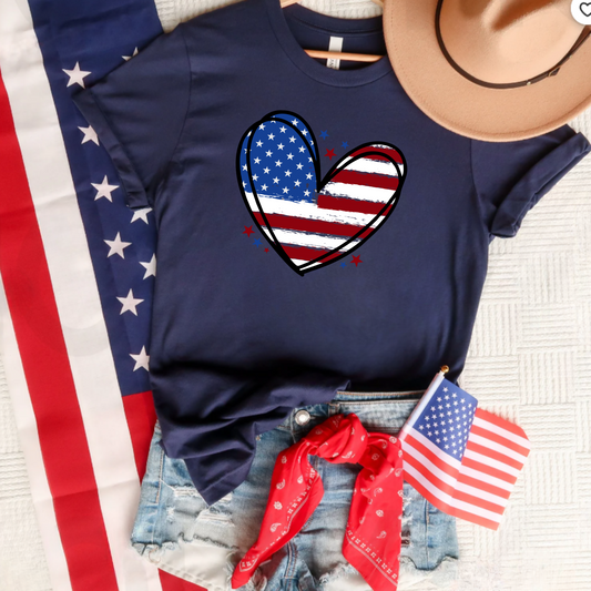 Patriotic Heart Tee