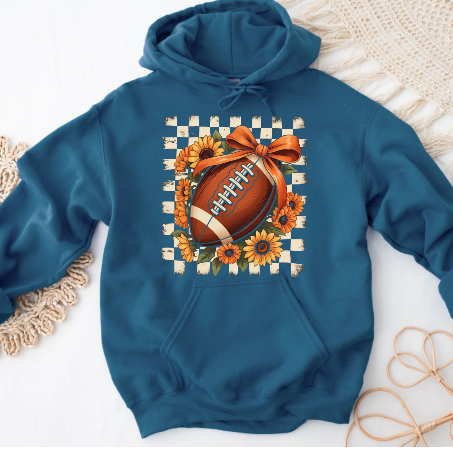 Floral Fall Football Hoodie