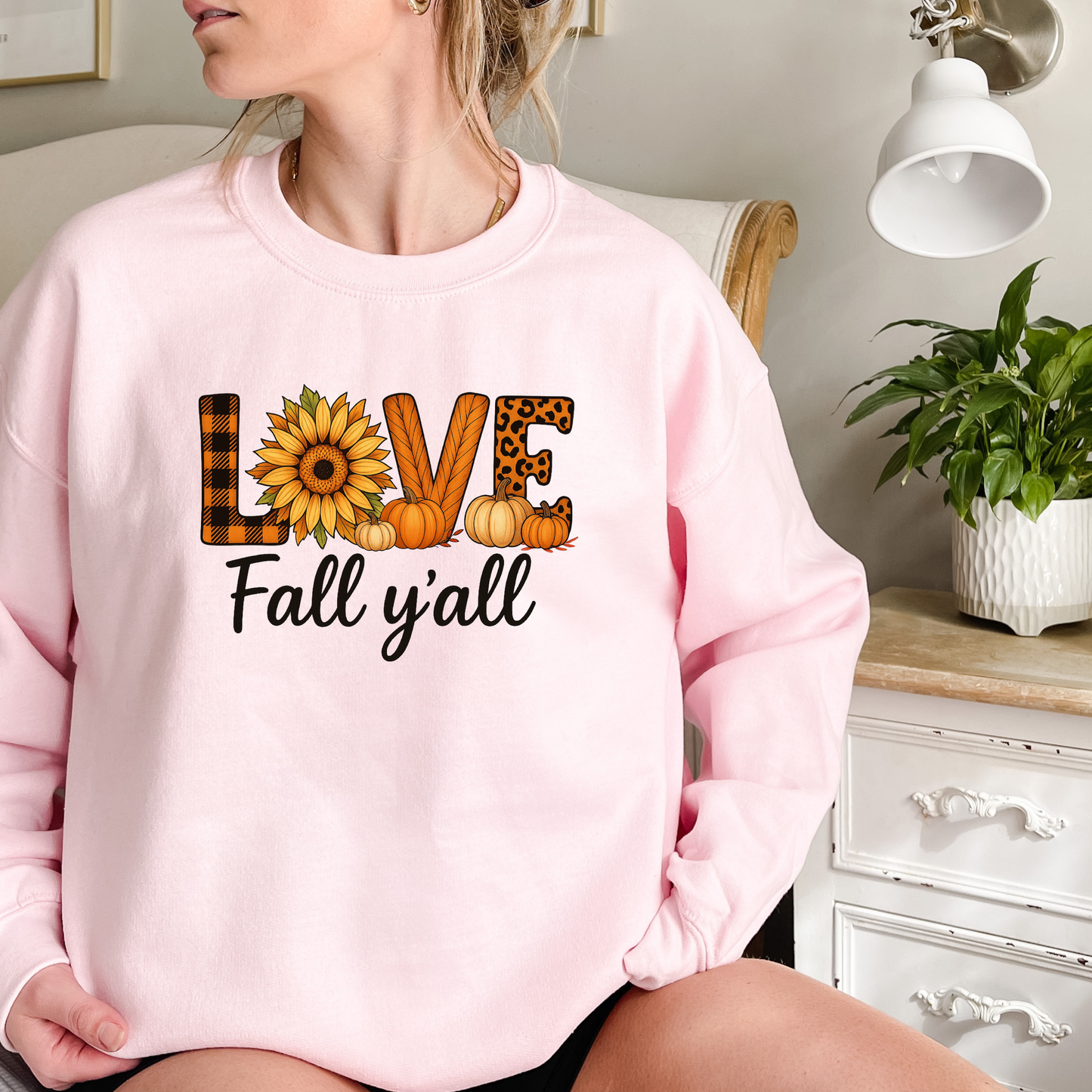 Fall Vibes Crewneck Sweatshirt - Love Fall y'all