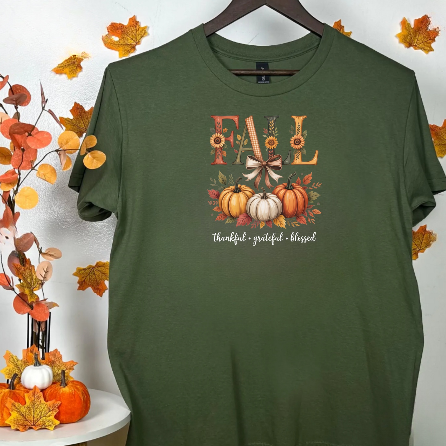 Fall Thankful Grateful Blessed T-Shirt