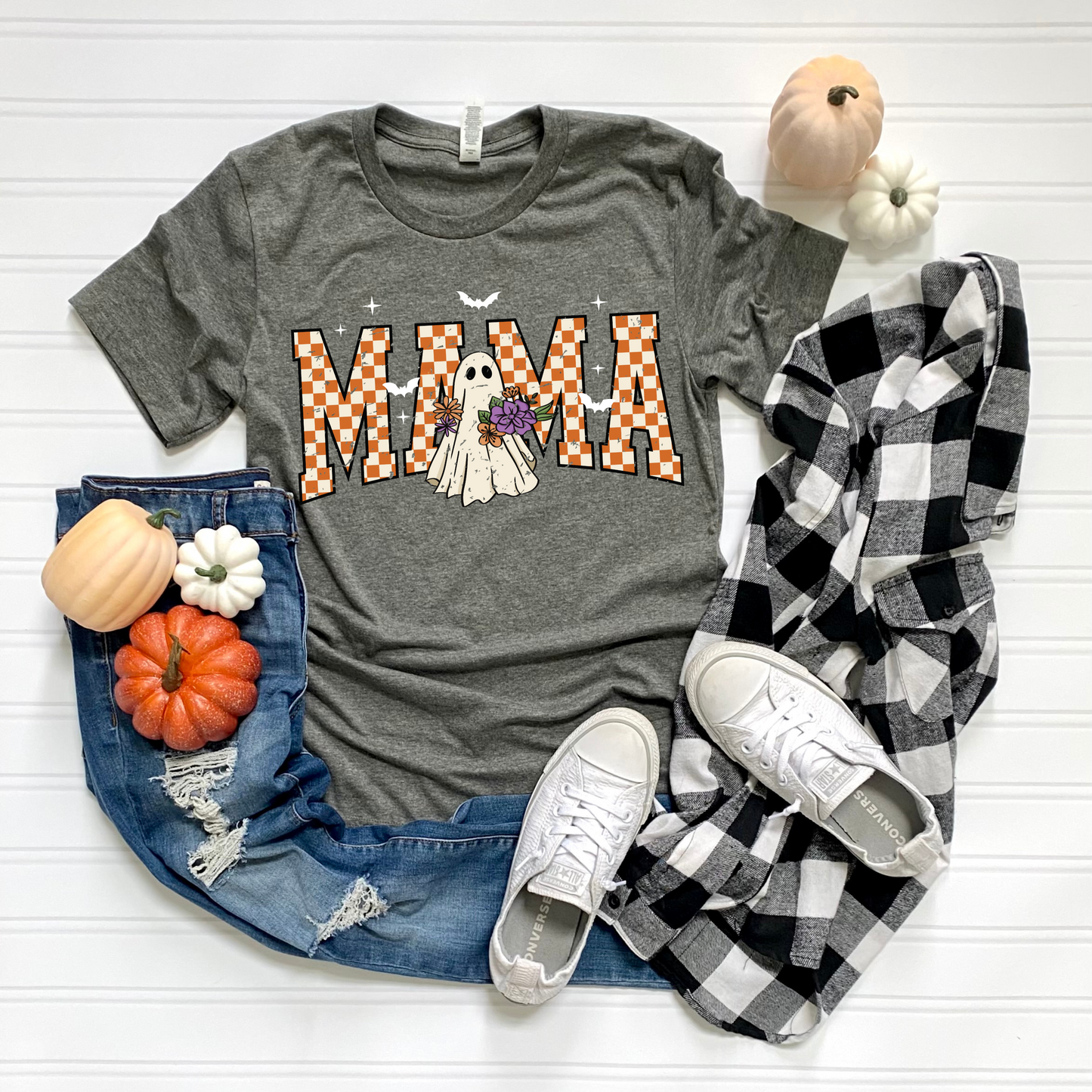 Unisex T-Shirt Mama with Ghost Halloween Shirt
