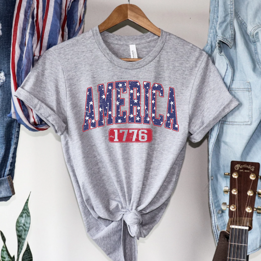 Short Sleeve Tee - America 1776 Patriotic Shirt