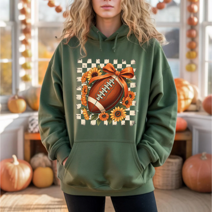Floral Fall Football Hoodie
