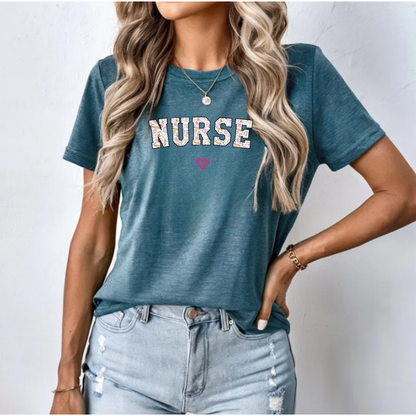 Registered Nurse with a heartbeat heart png