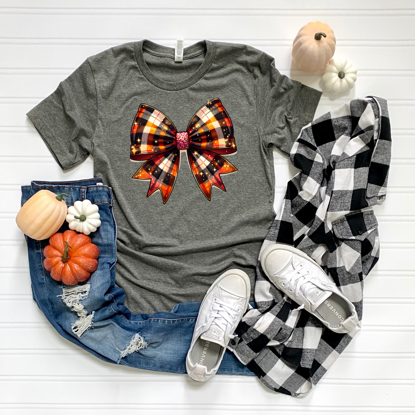 Plaid Bow T-Shirt