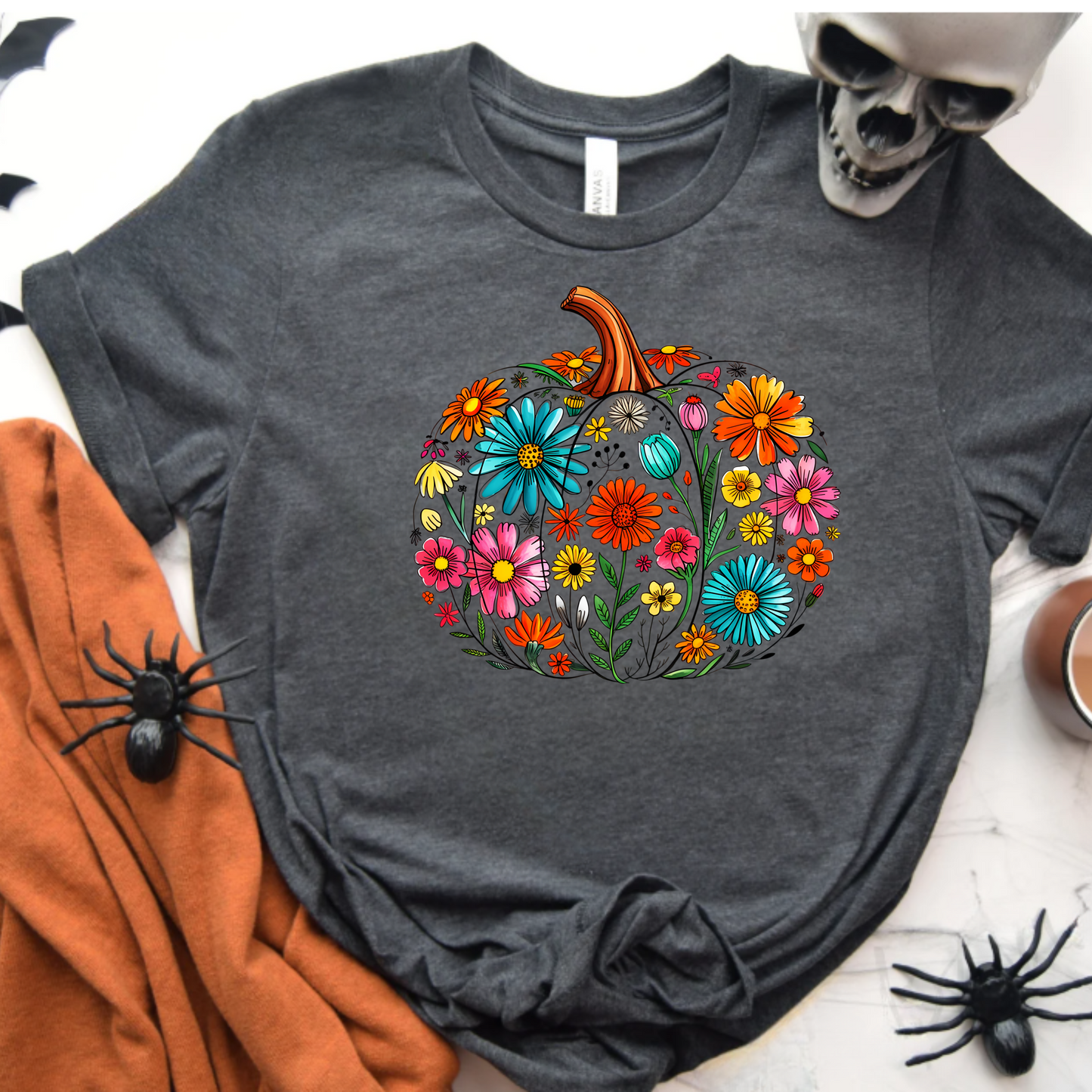 Floral Pumpkin T-Shirt