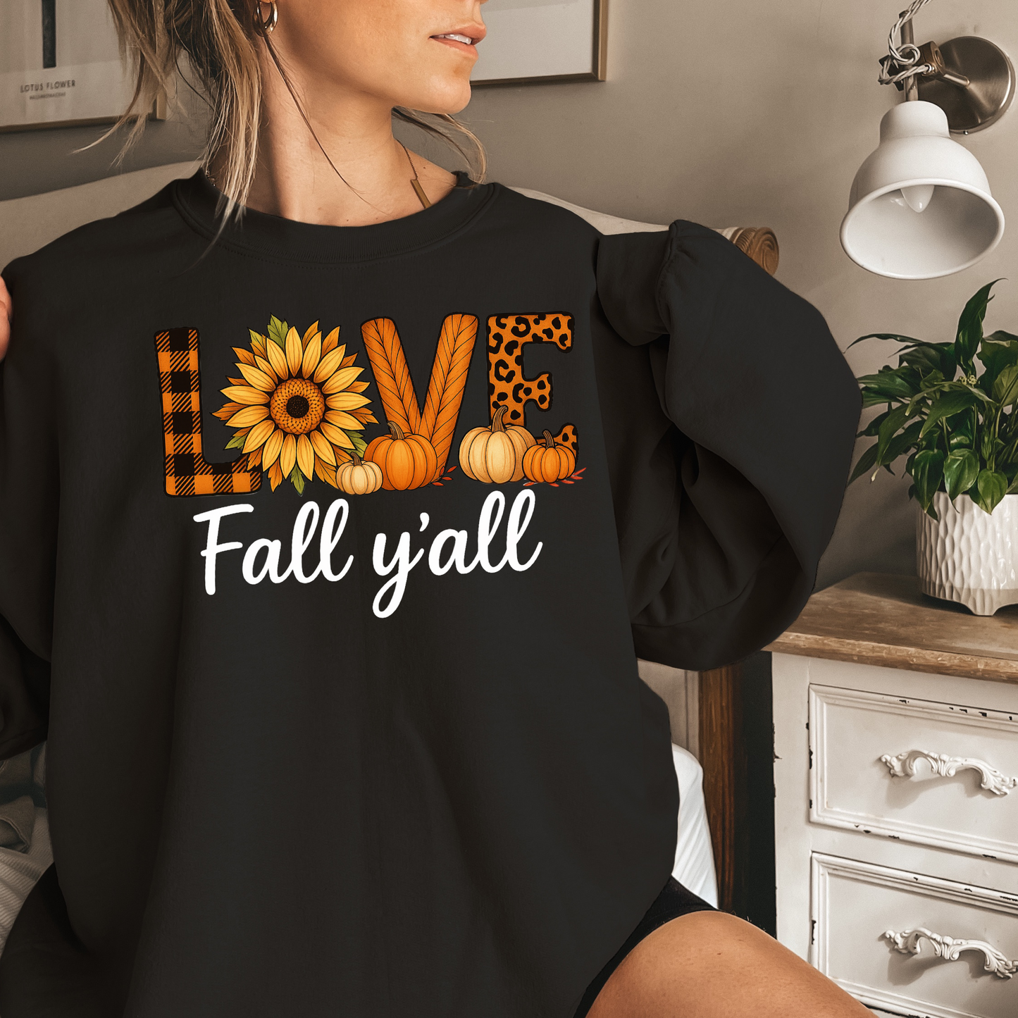 Fall Vibes Crewneck Sweatshirt - Love Fall y'all