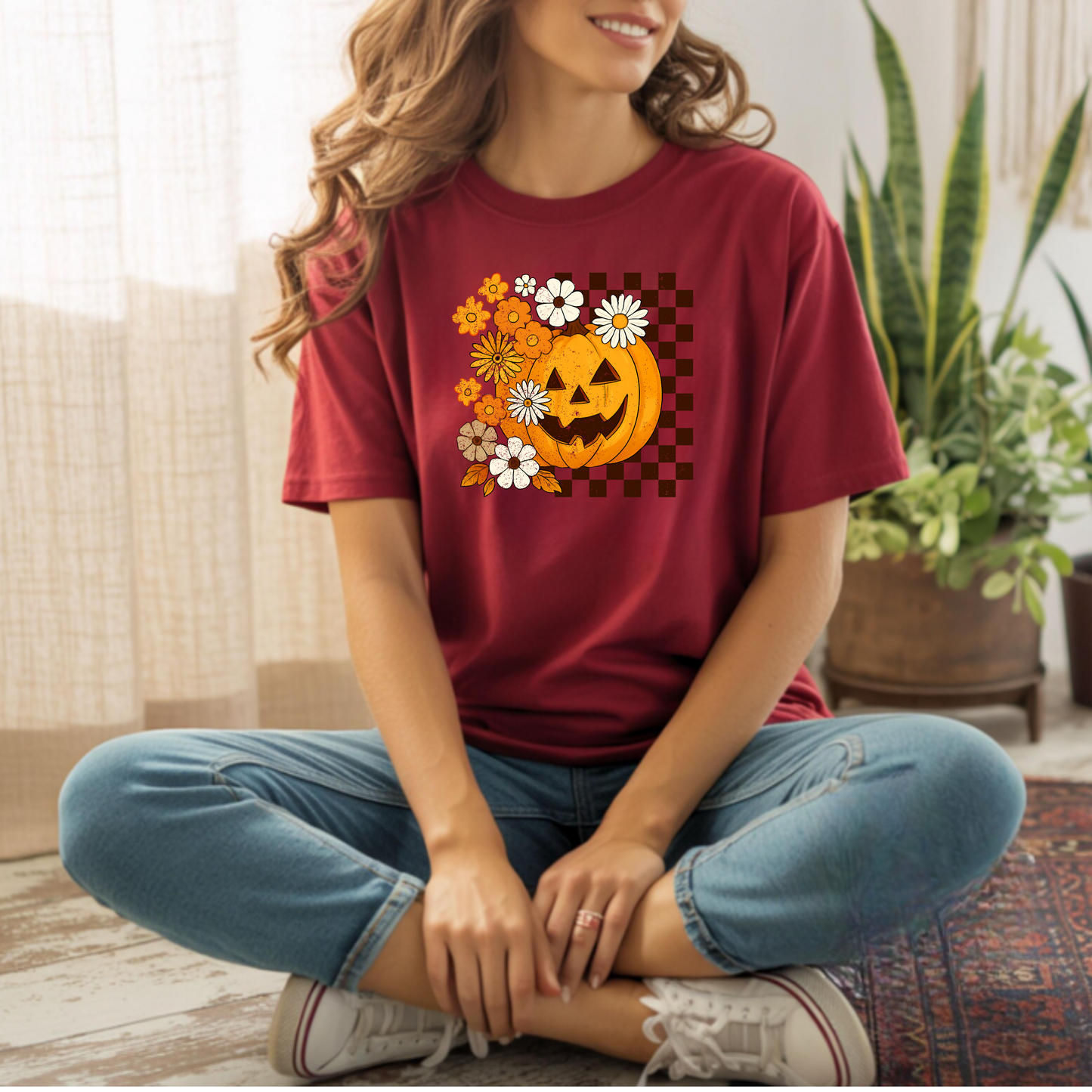 Floral Pumpkin T-Shirt
