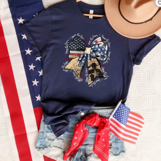 Patriotic Coquette Bow Tee
