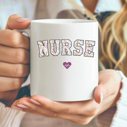 Registered Nurse with a heartbeat heart png
