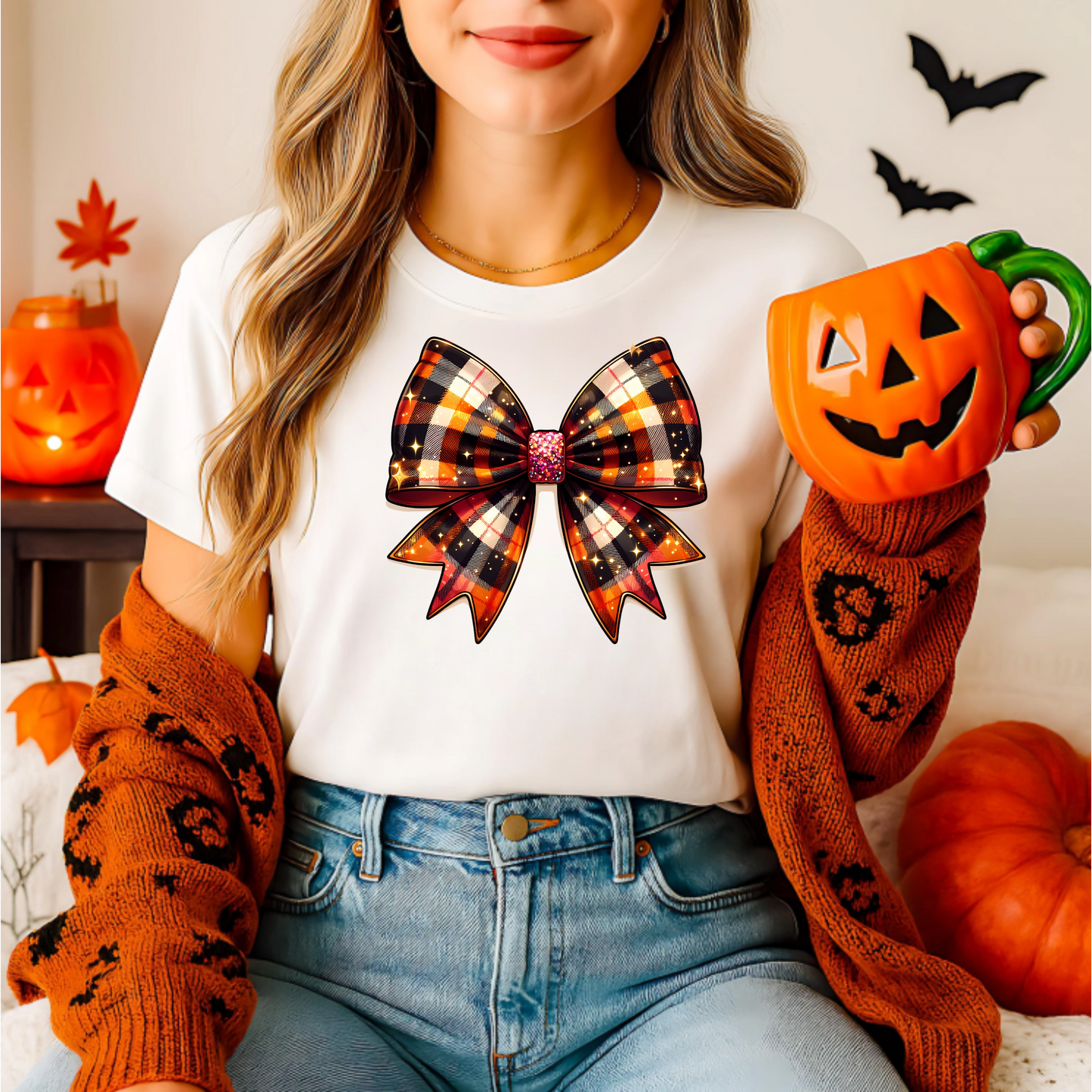 Plaid Bow T-Shirt