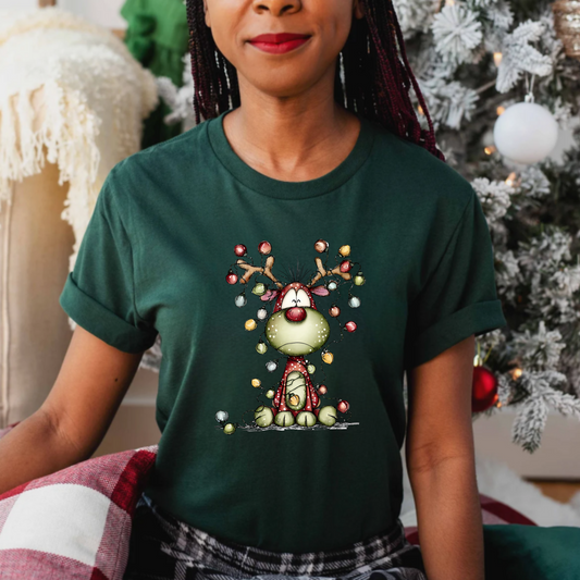 Festive Reindeer Unisex Softstyle T-Shirt