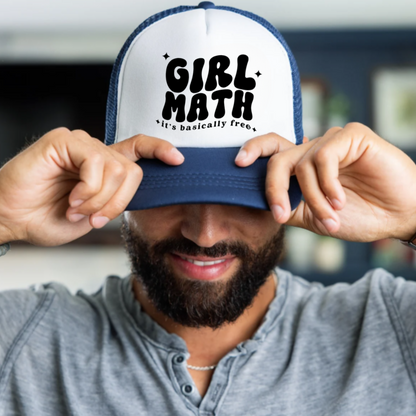 Trucker Cap Girl Math so its basically free