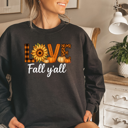Fall Vibes Crewneck Sweatshirt - Love Fall y'all