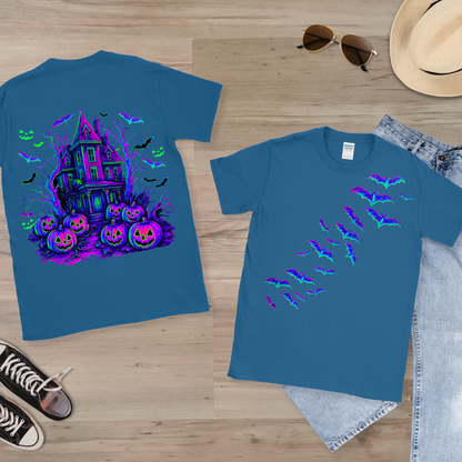 Halloween Unisex T-Shirt with Front and Back Scene