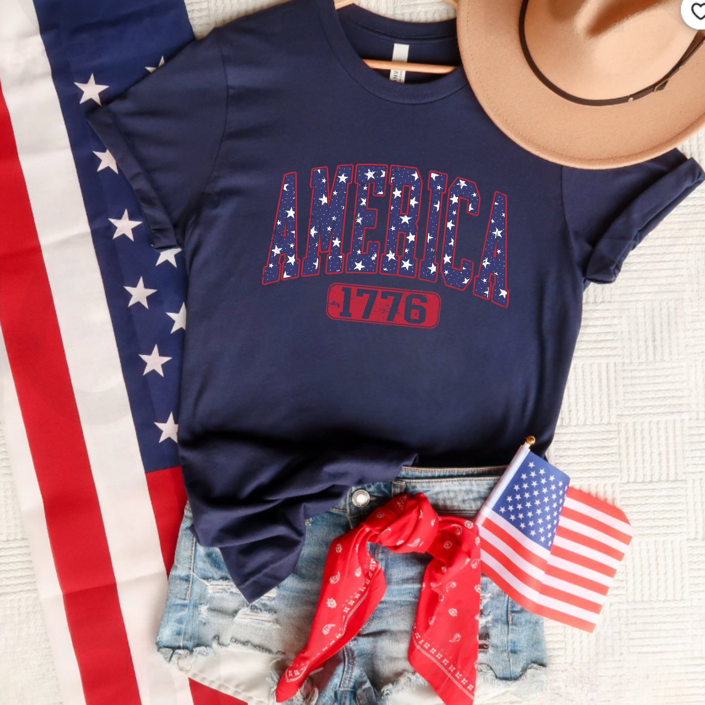 Short Sleeve Tee - America 1776 Patriotic Shirt