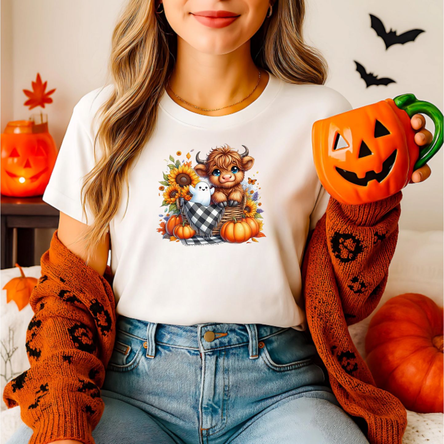 Fall Highland Cow T-Shirt