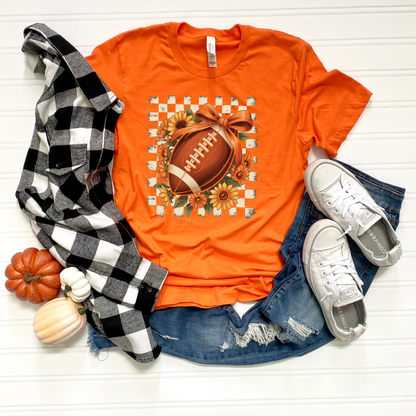 Football Floral Unisex Softstyle T-Shirt | Sports Tee, Gift for Football Fans, Casual Wear, Fall Apparel, Team Spirit Top