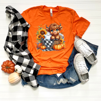Fall Highland Cow T-Shirt