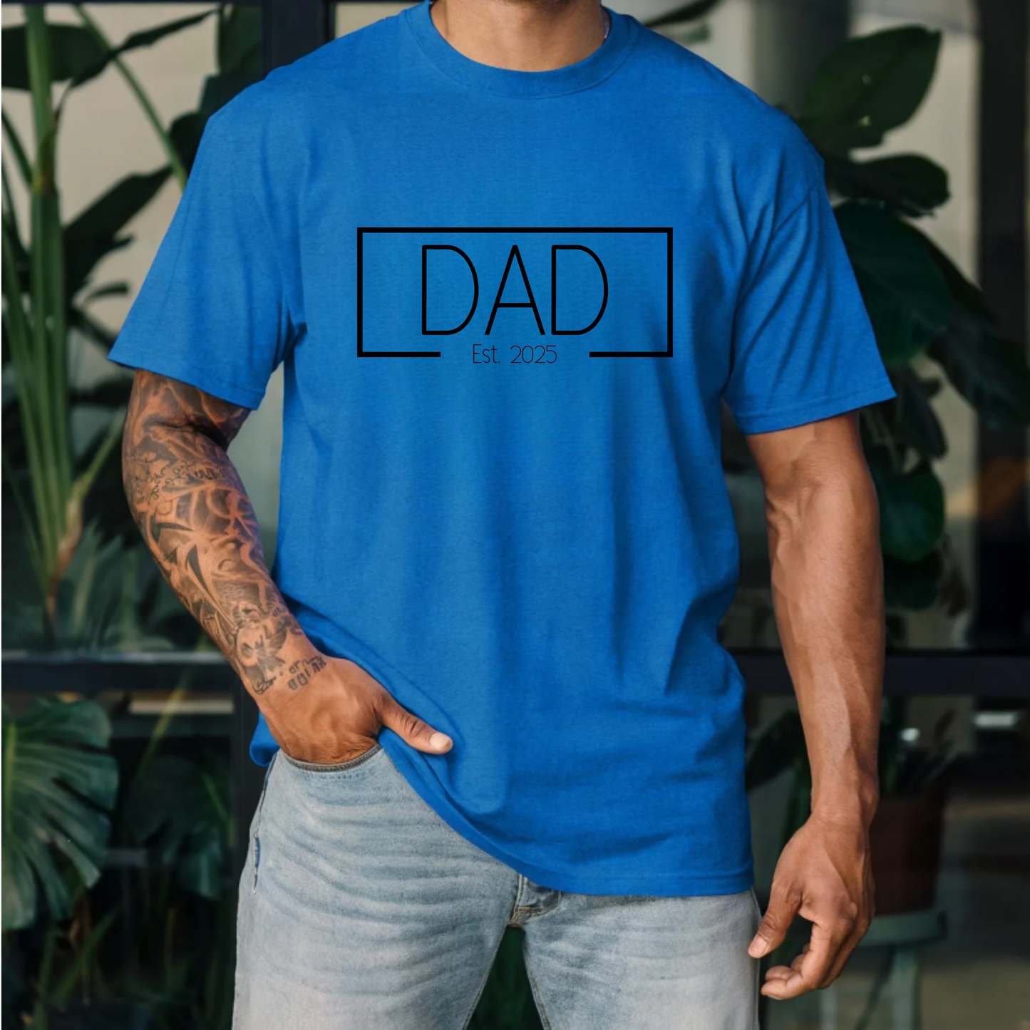 T-Shirt Dad est 2025 Unisex Jersey Short Sleeve Tee