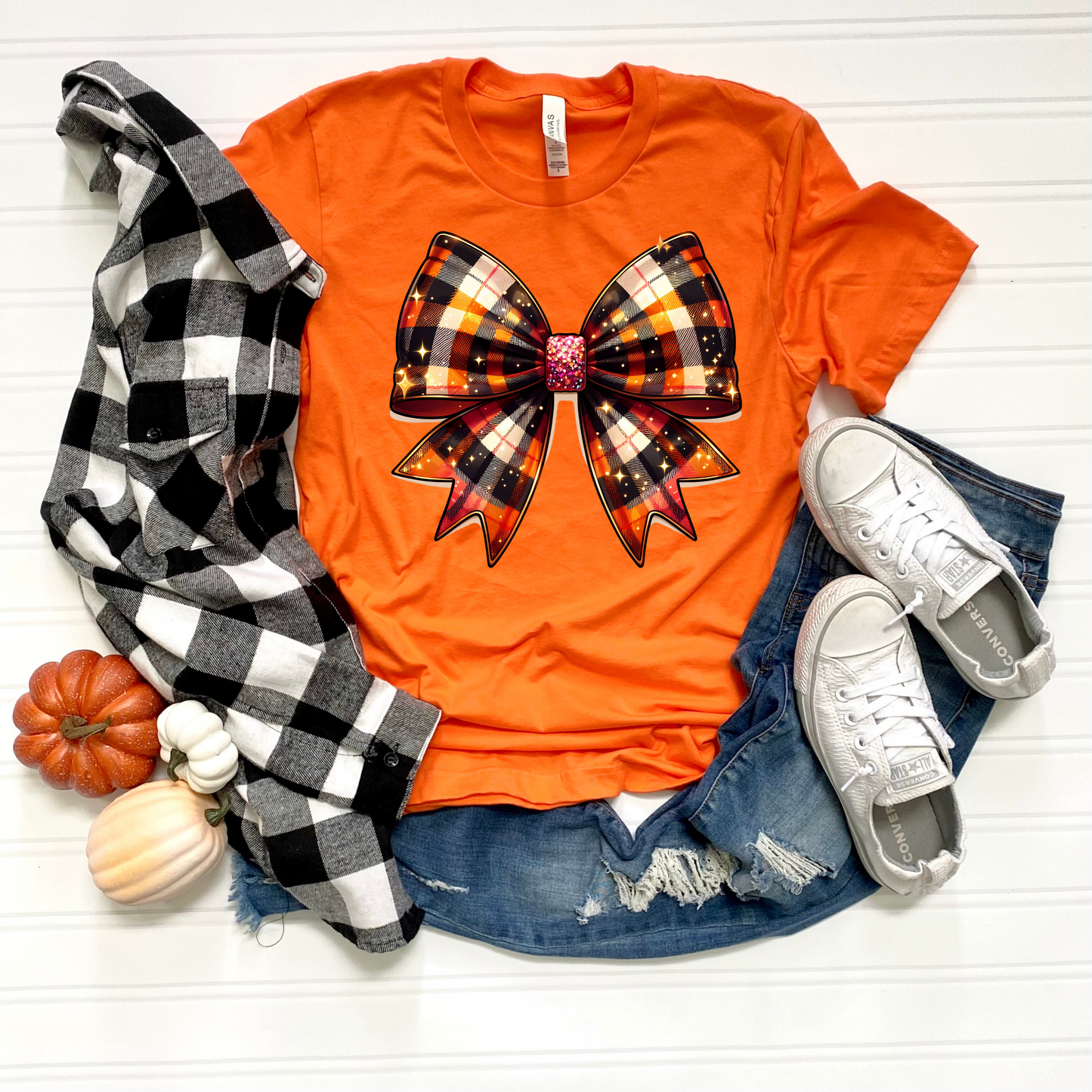 Plaid Bow T-Shirt