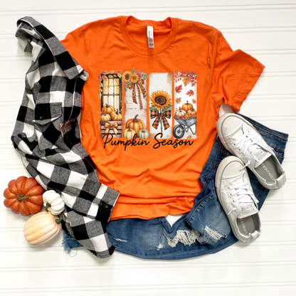 Pumpkin Season Fall paint brush scene png