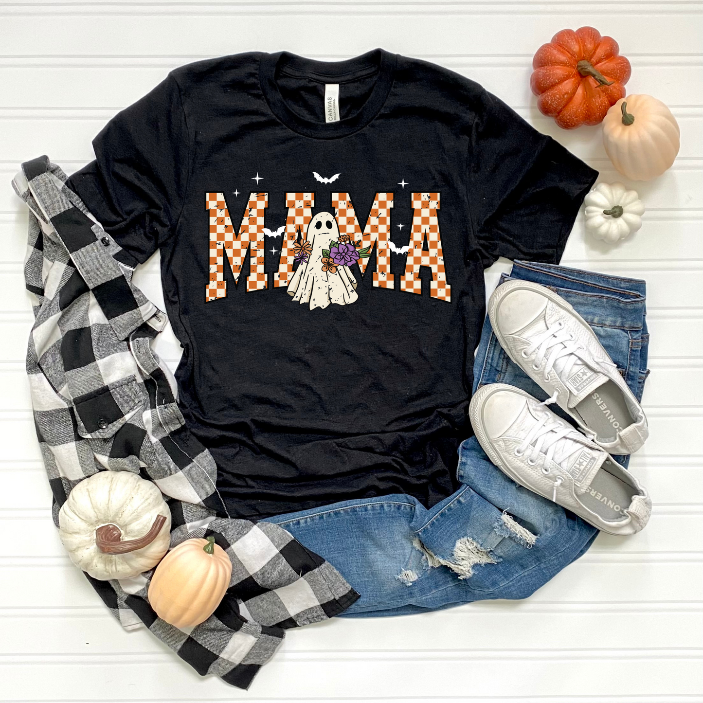Unisex T-Shirt Mama with Ghost Halloween Shirt