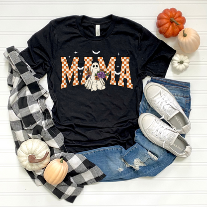 Unisex T-Shirt Mama with Ghost Halloween Shirt