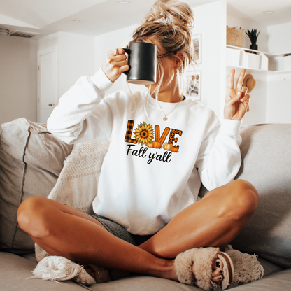 Fall Vibes Crewneck Sweatshirt - Love Fall y'all