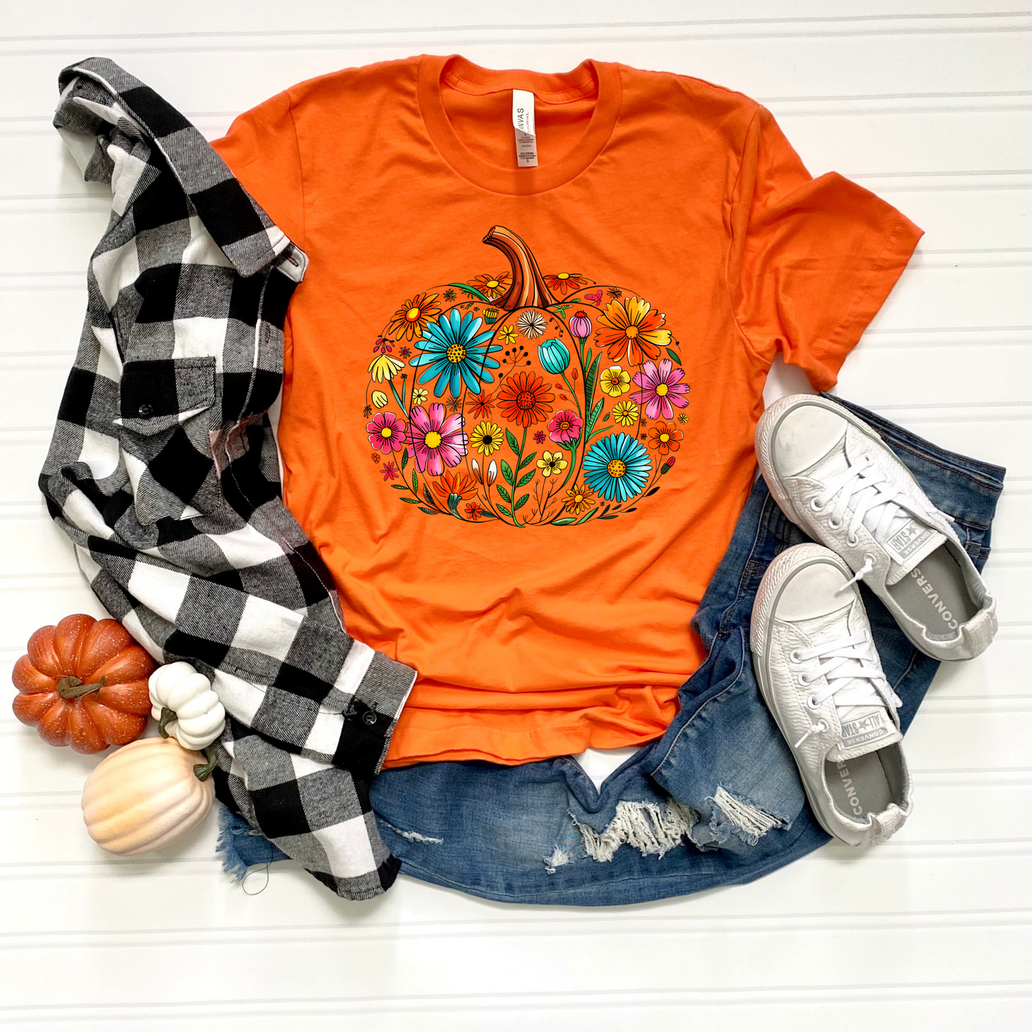 Floral Pumpkin T-Shirt