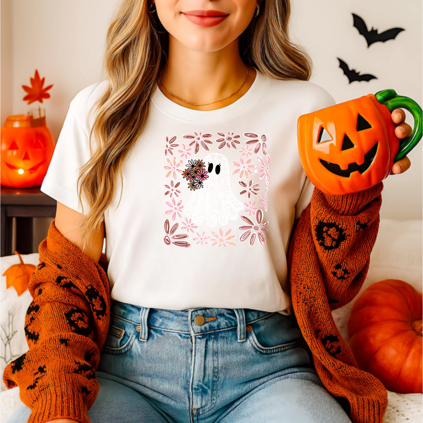 Floral Lace Ghost T-Shirt