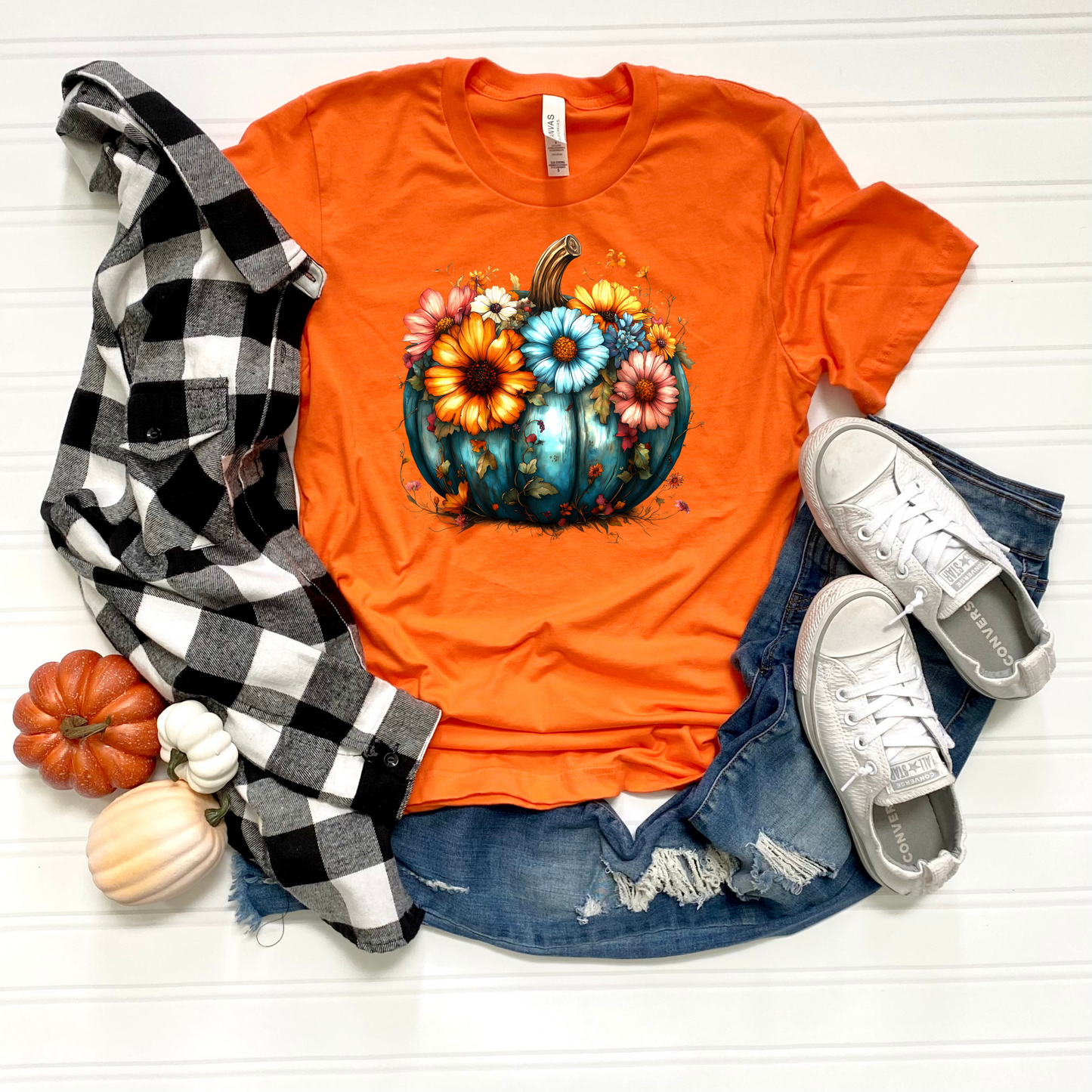 Floral Pumpkin T-Shirt