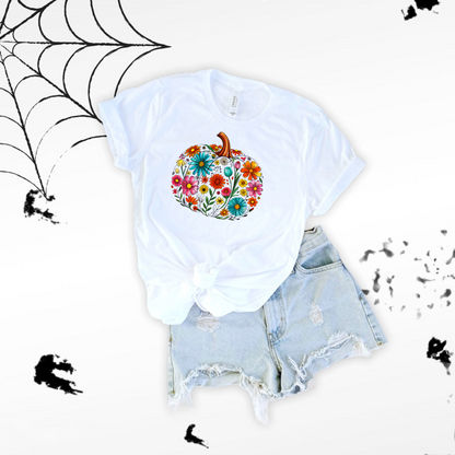 Floral Pumpkin T-Shirt