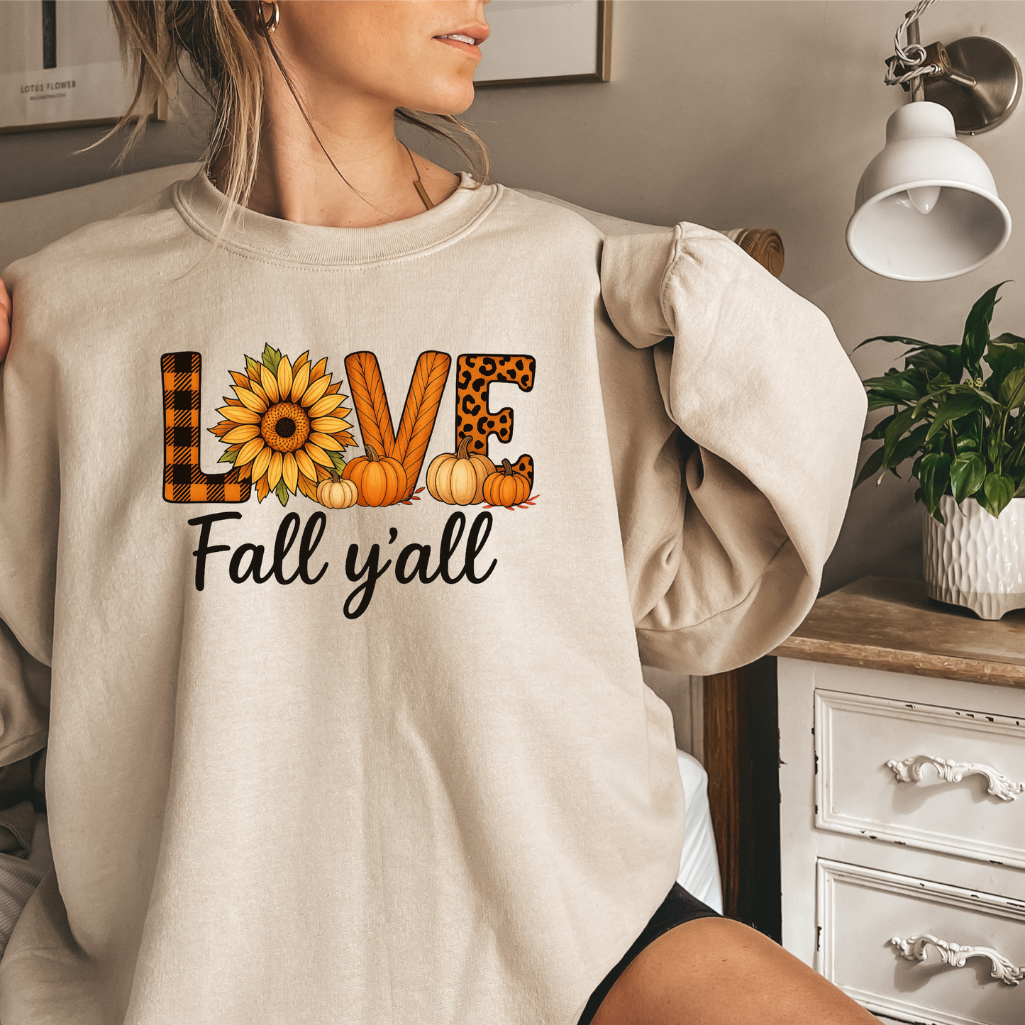 Fall Vibes Crewneck Sweatshirt - Love Fall y'all