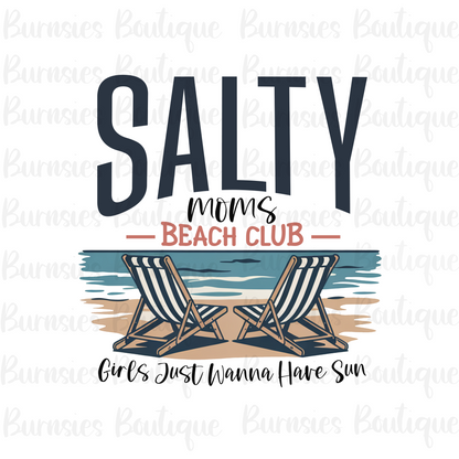 Salty Moms Beach Club png digital download