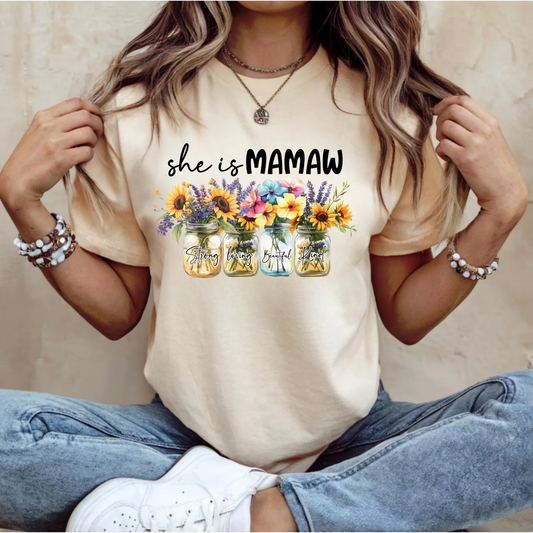 Floral Tee - Mamaw Design