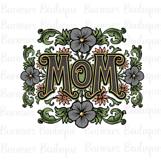 Floral 'Mom' png